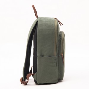 GRS Green Cotton Backpack Business Backpack Casual Leather Backpack Laptop Bag Simple Backpack