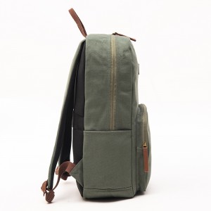 Green GRS Cotton casual Business backpack Laptop backpack Canvas backpack