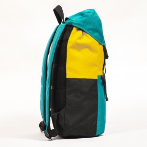 Yellow and blue color matching backpack large capacity sports backpack fashion backpack multifunctional  backpack