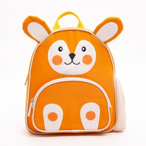 Cartoon Animal Backpack Cute Mini Canvas Small Bag Kindergarten Children’s Backpack Orange Fox Bag