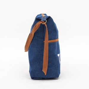 Simple and fashion large capacity soft denim functional leisure shoulder and backpack