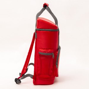 Red multifunctional insulated backpack simple refrigerated bag large capacity picnic bag meal delivery bag