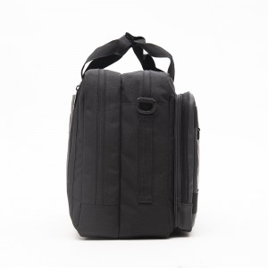 Black multi-compartment laptop bag briefcase anti-theft zipper business backpack