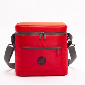 Red multifunctional refrigerated handbag large capacity insulated shoulder bag meal delivery crossbody bag