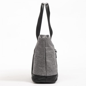 Gray snowflake fabric handbag business bag work commuter bag tote bag shopping bag