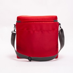 Red large-capacity cooler bag multi-functional thermal insulation shoulder bag crossbody bag suitable for picnics and camping