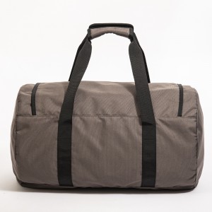 Brown large capacity cylindrical travel bag multifunctional duffel bag fitness bag handbag