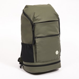 Green GRS Leather Laptop Backpack Casual Fashion Suitable for Travel Sports