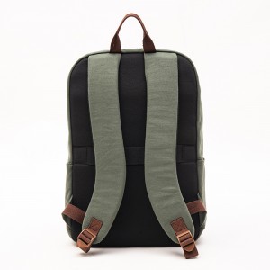 Green GRS Cotton casual Business backpack Laptop backpack Canvas backpack