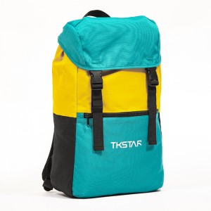 Yellow and blue color matching backpack large capacity sports backpack fashion backpack multifunctional  backpack