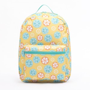 fashion yellow lemon printing collection students bags series