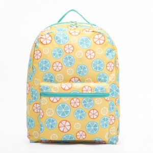 fashion yellow lemon printing collection students bags series