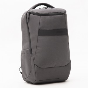 Gray Simple Large Capacity Business Backpack Laptop Bag Anti-theft Zipper Backpack