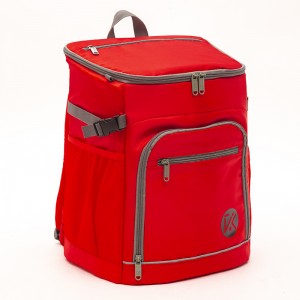 Red multifunctional insulated backpack simple refrigerated bag large capacity picnic bag meal delivery bag