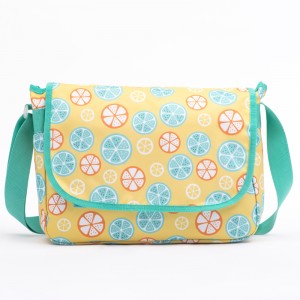 fashion yellow lemon printing collection students bags series