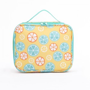 fashion yellow lemon printing collection students bags series