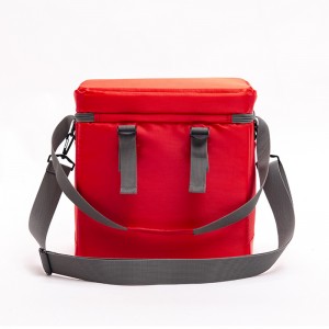 Red multifunctional refrigerated handbag large capacity insulated shoulder bag meal delivery crossbody bag