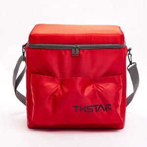 Red large-capacity cooler bag multi-functional thermal insulation shoulder bag crossbody bag suitable for picnics and camping