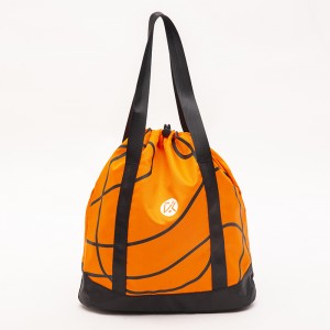 Orange drawstring bag basketball fitness swimming bag dry and wet separation storage bag series