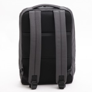 Gray simple laptop bag large capacity business backpack lightweight travel backpack