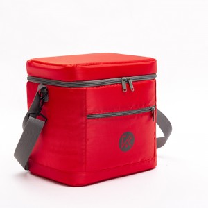 Red multifunctional refrigerated handbag large capacity insulated shoulder bag meal delivery crossbody bag