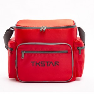 Red multifunctional refrigerated handbag insulated shoulder bag meal delivery backpack large capacity lunch bag series