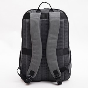 Gray Laptop Bag Casual Business Travel Backpack Large Capacity Anti-theft Zipper Backpack