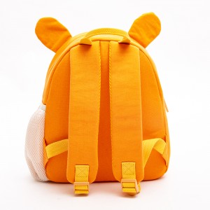 Cartoon Animal Backpack Cute Mini Canvas Small Bag Kindergarten Children’s Backpack Orange Fox Bag