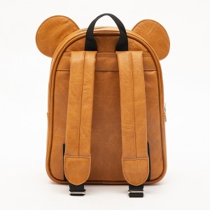 Cartoon Kindergarten Children’s Backpack Cute Animal Design Leather brown bear bag