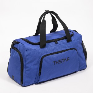 Blue travel bag large capacity handbag simple luggage bag sports bag fitness bag business trip