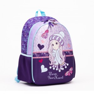 New design girls purple cartoon adorable school collection