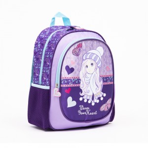 New design girls purple cartoon adorable school collection