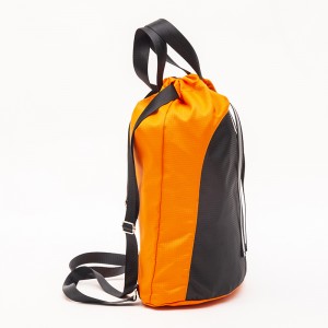 Orange drawstring backpack outdoor fitness backpack simple basketball bag leisure bag