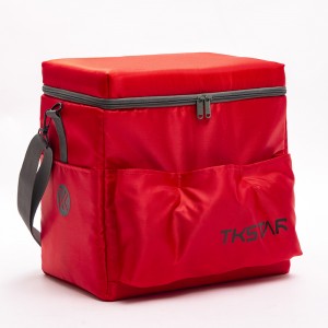 Red large-capacity cooler bag multi-functional thermal insulation shoulder bag crossbody bag suitable for picnics and camping