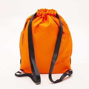 Basketball drawstring backpack dry and wet separation fitness bag fitness orange black outdoor sports bag swimming beach training