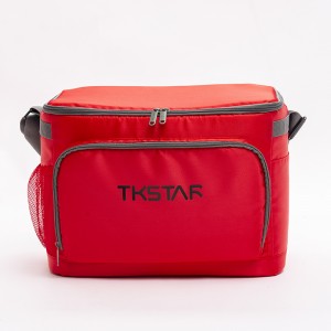 Red multifunctional refrigerated handbag insulated shoulder bag meal delivery backpack large capacity lunch bag series