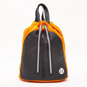 Orange drawstring bag basketball fitness swimming bag dry and wet separation storage bag series