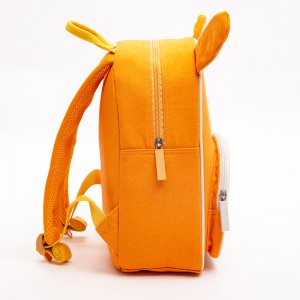 Cartoon Animal Backpack Cute Mini Canvas Small Bag Kindergarten Children’s Backpack Orange Fox Bag