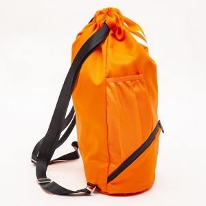 Basketball drawstring backpack dry and wet separation fitness bag fitness orange black outdoor sports bag swimming beach training