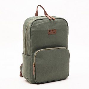 Green GRS Cotton casual Business backpack Laptop backpack Canvas backpack