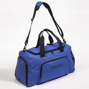 Blue travel bag large capacity handbag simple luggage bag sports bag fitness bag business trip