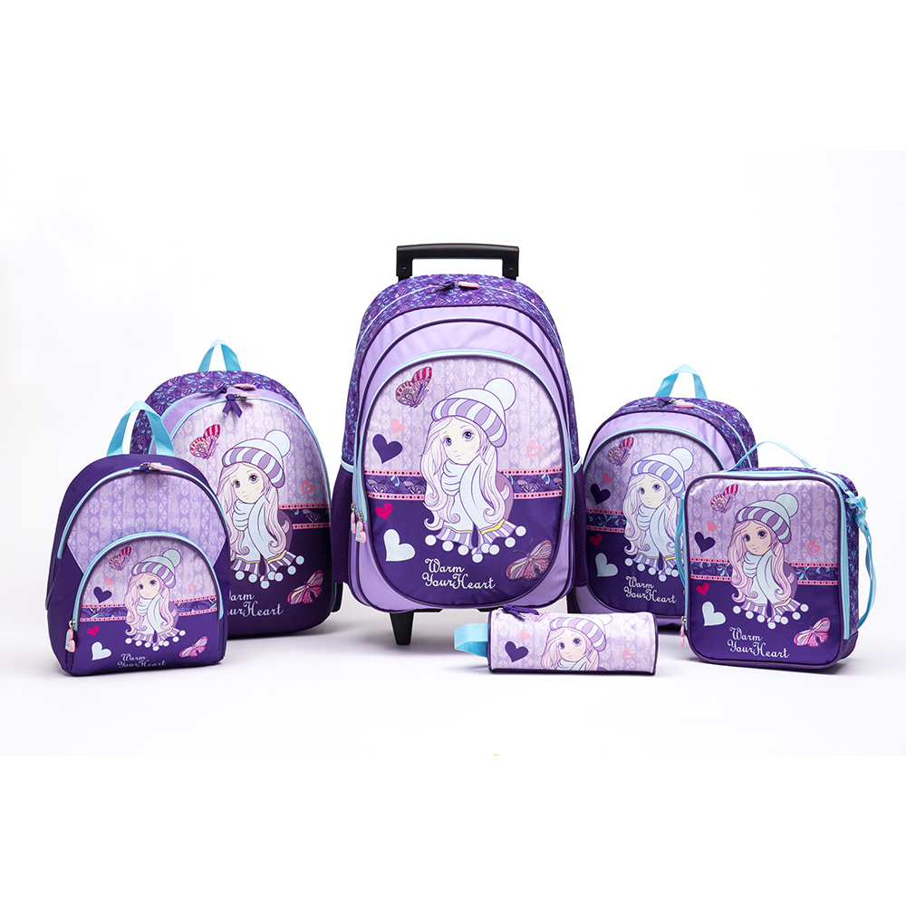 Low MOQ for Backpack Bag School - New design girls purple cartoon adorable school collection – Twinkling Star