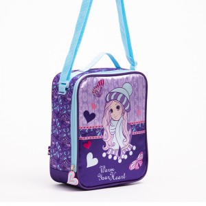 New design girls purple cartoon adorable school collection