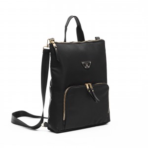 Fashion simple black woman shoulder bag