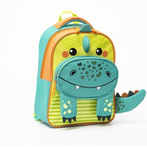 New design cute stereoscopic green crocodile kids bag